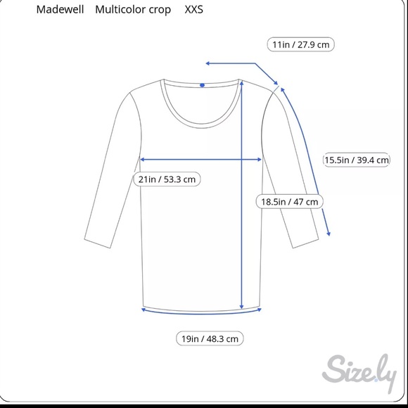 Madewell Tie Dye Westford Wide Sleeve Boxy Crop Pullover Sweater Knit Size XXS‎ - Picture 11 of 11